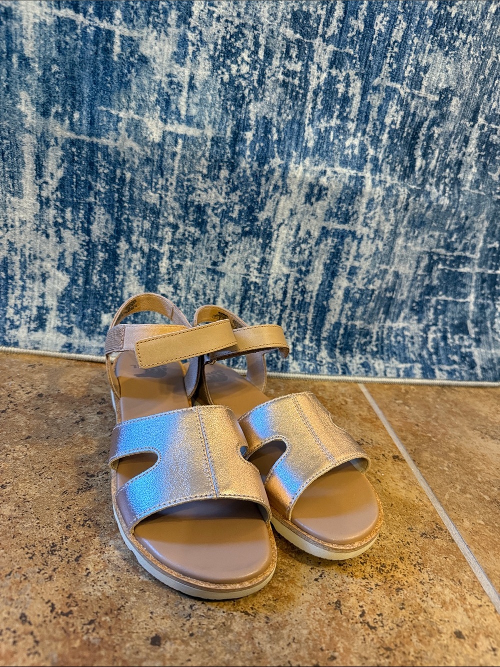 Sorel Metallic Gold Open-Toe Comfort Sandals